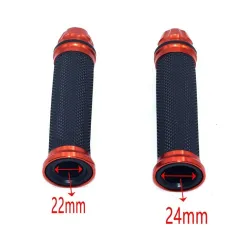Motorcycle handlebar grips - rubber covers - 22mm / 24mm