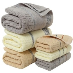 Luxurious large bath / face / hand towel - cotton - 70 * 140cm - 3 pieces set