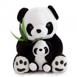 Moederpanda met babypanda - knuffel - 25 cmKnuffels
