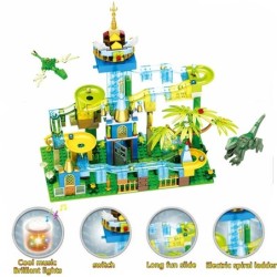 Knikkerrace - met licht - elektrische doolhofbal - bouwstenen - Jurassic dinosauruspark / junglewereld - speelgoedPuzzels & s...
