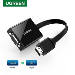 UGREEN - active HDMI to VGA adapter - with 3.5mm audio jack - 1080P