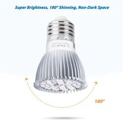 Lampe de culture LED - ampoule - hydroponique - spectre complet - E27 / E14 - 18W / 28W