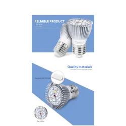Lampe de culture LED - ampoule - hydroponique - spectre complet - E27 / E14 - 18W / 28W