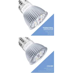Lampe de culture LED - ampoule - hydroponique - spectre complet - E27 / E14 - 18W / 28W