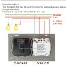 Smart wall socket - light switch - 1 - 3 gangs - WiFi / APP / remote control - Alexa - Google - Home