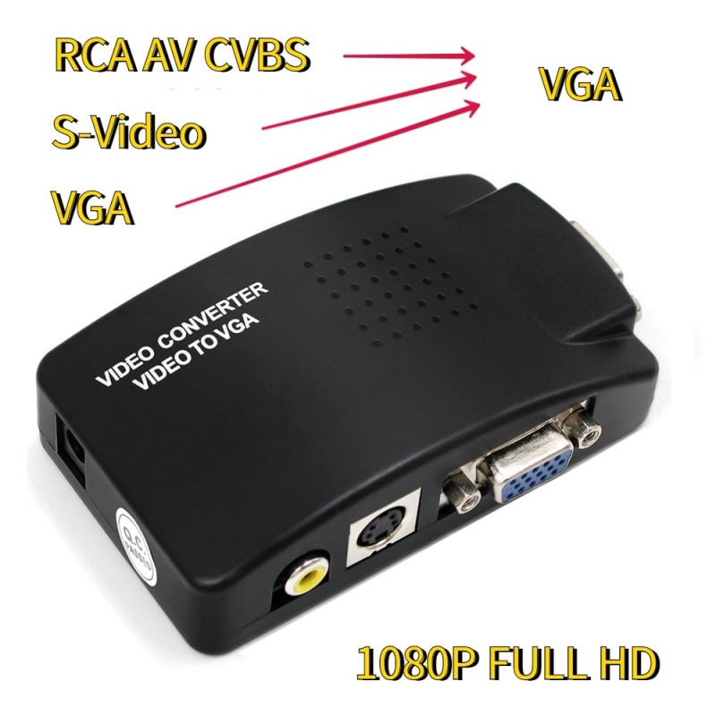 AV naar VGA adapter - RCA VGA converter - schakelkast - 1080P HDHDMI-schakelaars
