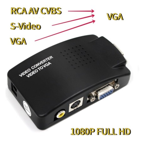 AV naar VGA adapter - RCA VGA converter - schakelkast - 1080P HDHDMI-schakelaars