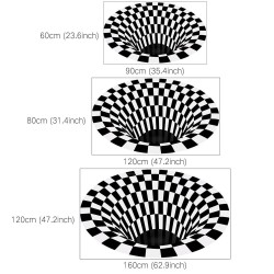 Vision géométrique 3D - Illusion d'optique - tapis antidérapant - mat