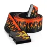 Ceinture en nylon avec motif flamme - unisexe