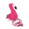Dog / cat training toy - chew / teeth cleaning - cotton rope - pink flamingo