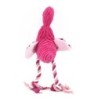 Dog / cat training toy - chew / teeth cleaning - cotton rope - pink flamingo