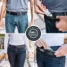 Anti theft belt - with hidden zipper - unisex - 120cmBelts