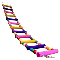 Kleurrijke houten ophaalbrug - speelgoed voor vogels / papegaaienVogels