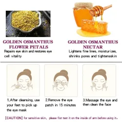 Oogmasker - anti-wallen - anti-rimpel - mango / gouden osmanthus - 40 stuksHuid