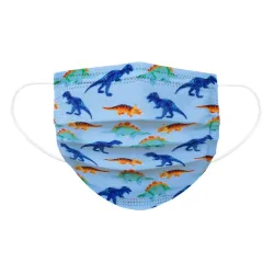 Beschermend gezichts-/mondmasker - 3-laags - wegwerp - voor kinderen - dinosaurus print - 50 stuksMondmaskers