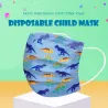Beschermend gezichts-/mondmasker - 3-laags - wegwerp - voor kinderen - dinosaurus print - 50 stuksMondmaskers