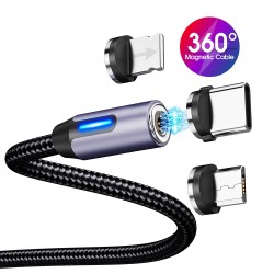 Câble de charge magnétique - USB - Micro USB - type-C - charge rapide - pour iPhone