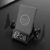 Draadloze snellader - telefoonhouder - Bluetooth speaker - FM radio - wekker - LED - USBHouders