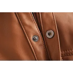Vintage los leren jack - met riemJassen