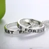 "Best Friends Forever" belettering cirkel hanger - drie kleuren kettingHalskettingen