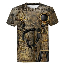 Ancient black Egyptian art - 3D printed - short sleeve t-shirt