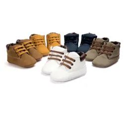 Chaussures en cuir pour nourrissons / bébé - semelle souple - premiers marcheurs