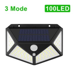 Buiten-/tuinlamp op zonne-energie - lamp - waterdicht - bewegingssensor - 3-standen - 100 LEDSolar verlichting