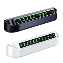 Temporary car number plate - parking card - phone number - with double sided / rotatable luminous lettersCars & Vehicles