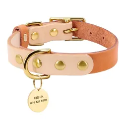Dog - cat collar pet collar - engraved with name - ID tags - for small animals