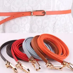 Faux leather belts for women - candy colour - adjustable