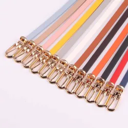 Faux leather belts for women - candy colour - adjustable