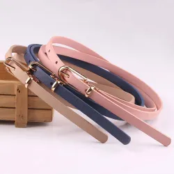 Faux leather belts for women - candy colour - adjustable