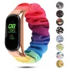 Replacement strap - elastic scrunchies bracelet - for Xiaomi Mi Band 3 / 4 / 5 / 6Smart-Wear