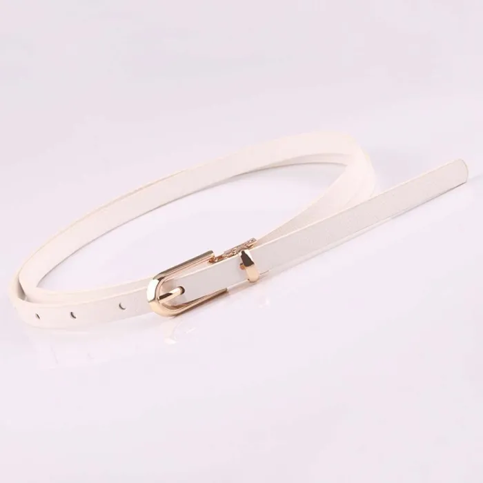 Elegant thin leather belt - adjustableBelts