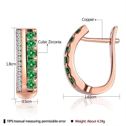 Luxurious rose gold earrings - with cubic zirconiaEarrings