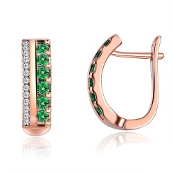 Luxurious rose gold earrings - with cubic zirconiaEarrings