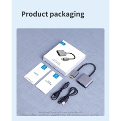 HDMI-compatible to VGA adapter - micro USB - with video / audio power - 1080PAudio