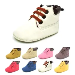 Infant / baby first shoes - for boys / girls - soft leather - anti-slip