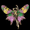 Wild mermaid - butterfly with colorful wings - elegant brooch