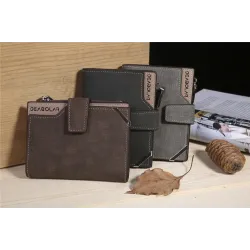Klassieke retro portemonnee - pasjeshouder - met ritsPortemonnee