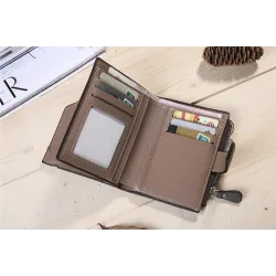 Klassieke retro portemonnee - pasjeshouder - met ritsPortemonnee