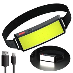 Professionele hoofdlamp - mini zaklamp - oplaadbaar - COB - LED - USBZaklampen