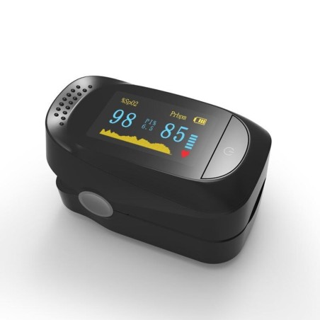 Fingertip pulse oximeter - blood oxygen / saturation / heart rate monitor - OLEDMeasuring instruments