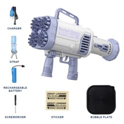 Pistolet à bulles électrique / machine - avec ventilateur de refroidissement / lumières - 64 trous
