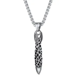 Kogelvormige hanger - met ketting - roestvrij staalHalskettingen