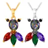 Elegante ketting met kleurrijke kristallen vissenHalskettingen