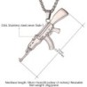 AK47 aanvalsgeweer vormige hanger - roestvrijstalen ketting - hiphop / legerstijlKettingen