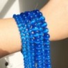 Pierre naturelle - opale bleue - perles rondes en vrac - pour la fabrication de bijoux