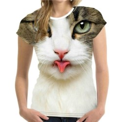 T-shirt classique à manches courtes - chat imprimé en 3D - unisexe