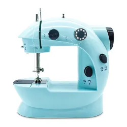 Mini naaimachine - draagbaar - voetpedaal / handtafel / draden - met lichtTextiel